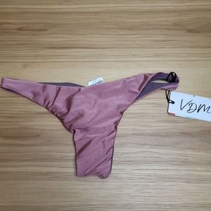 VDM The Label REVOLVE Womens Purple Reversible Swim Bikini Bottom Size Medium
